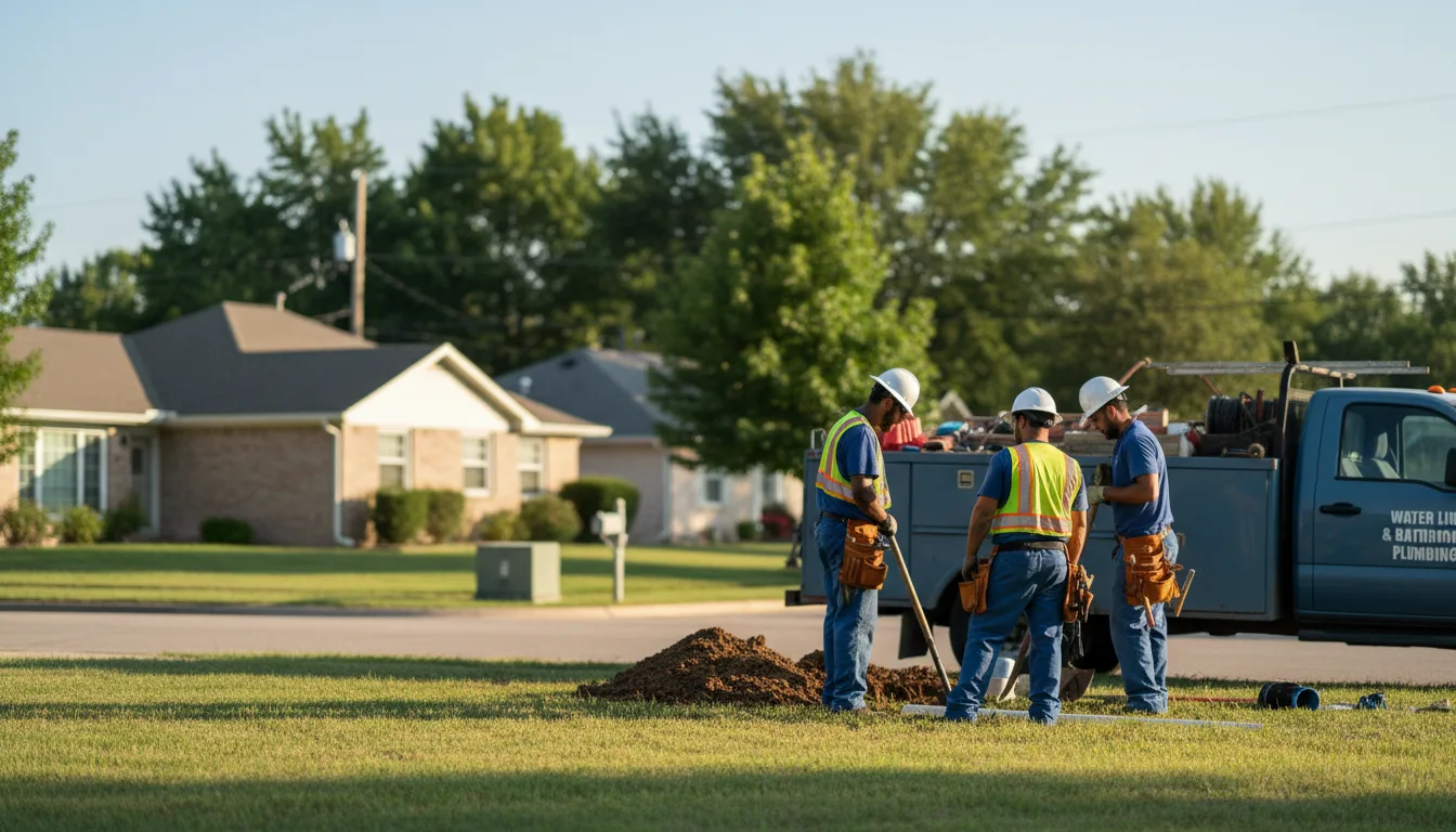 Residential water line and bathroom plumbing service in Keezletown, VA